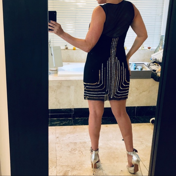 Basix Black Label Black Embellished Mini Dress NWT - Picture 7 of 8